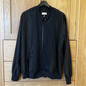 Tribe Kelley Oversized Bomber Jacket Black Size Medium Minimalist Sporty Casual